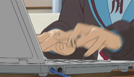Coding GIF showing intense work