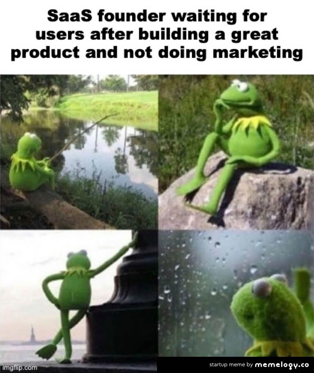 Founders waiting for users to come meme